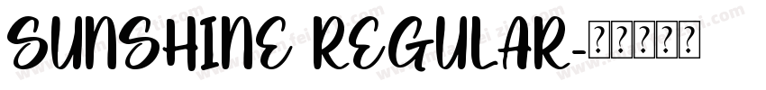 SUNSHINE REGULAR字体转换